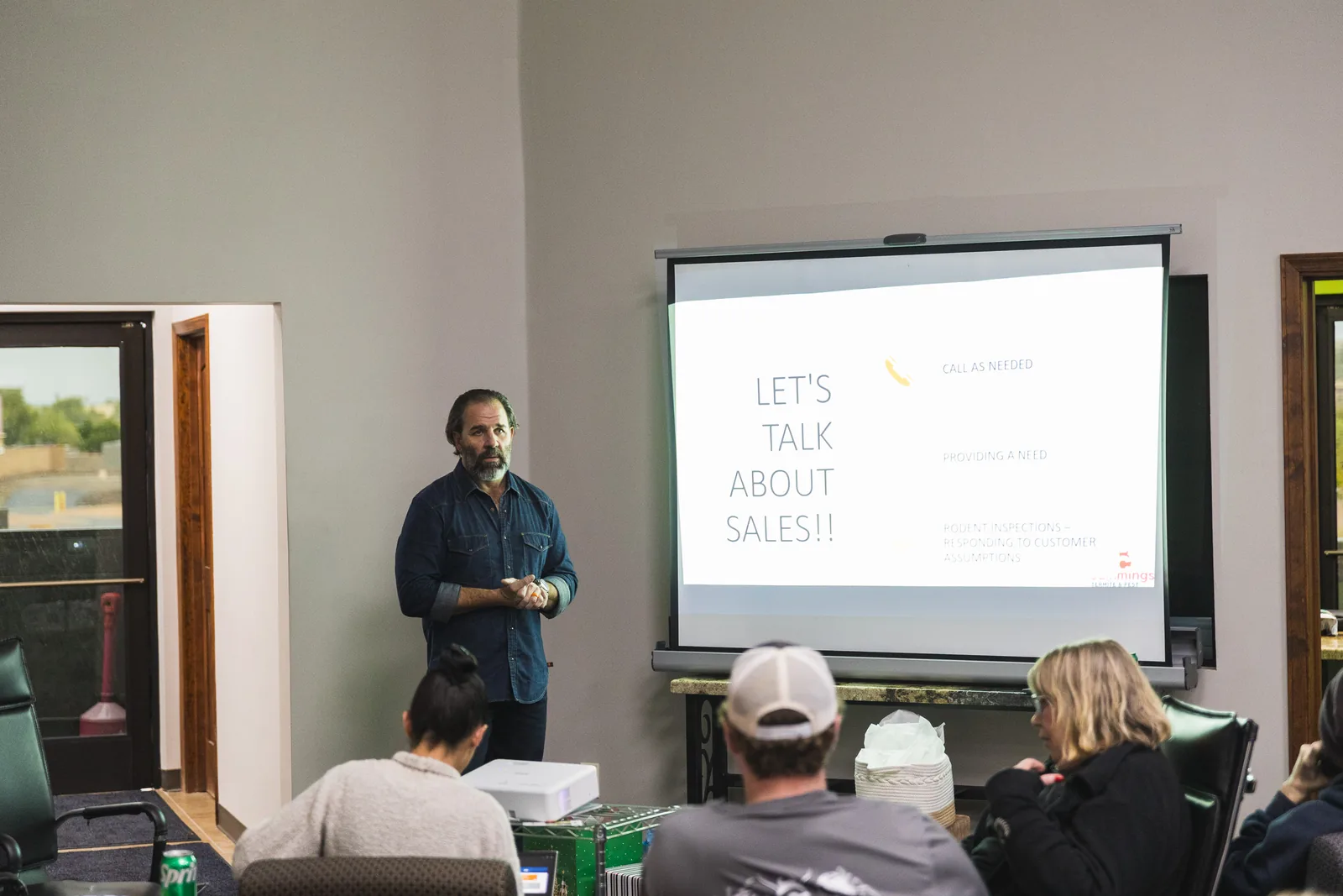 Cummings team attending an in-office training session